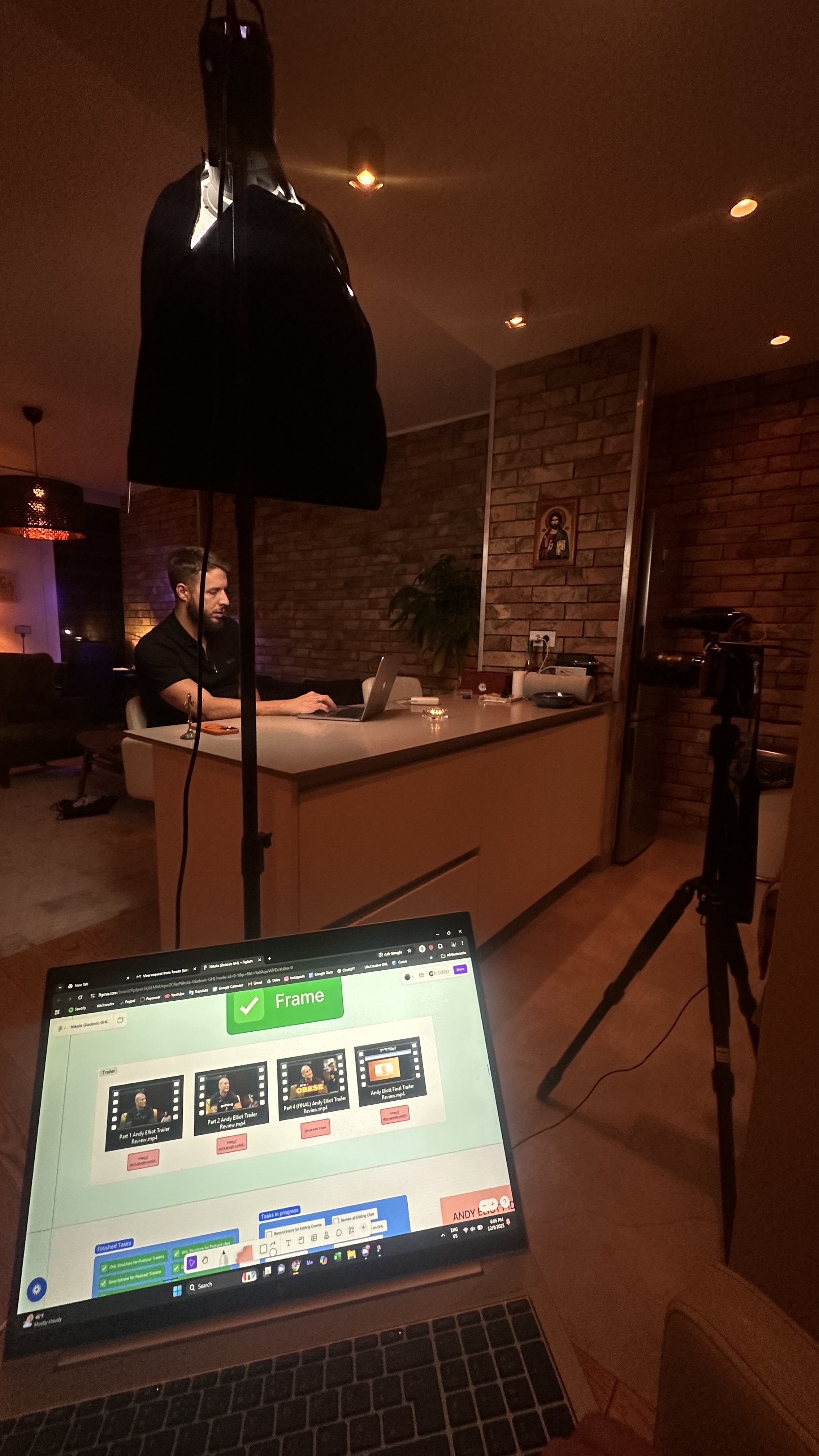 Nikola Gladović, behind the scenes